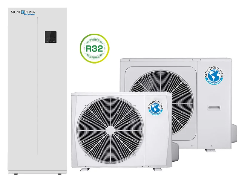Mundoclima Aerotherm Split V10 mit integriertem Warmwasserspeicher